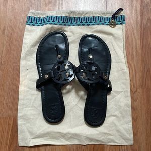 Black Tory Burch Miller Learher Sandals